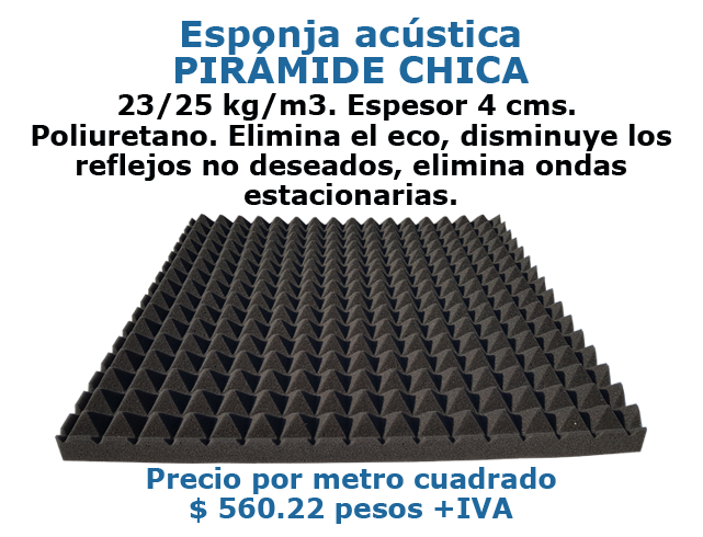 Esponja acústica PIRÁMIDE CHICA