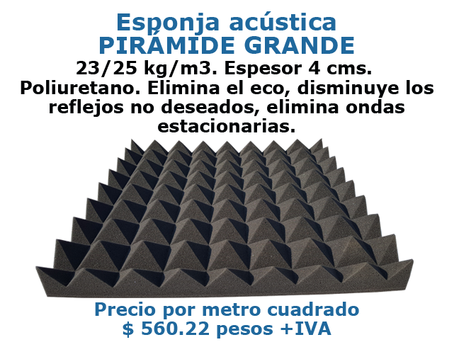 Esponja acústica PIRÁMIDE GRANDE